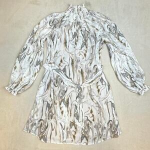 Banana republic women's white & brown marble mini dress size XS sku 284-LRS